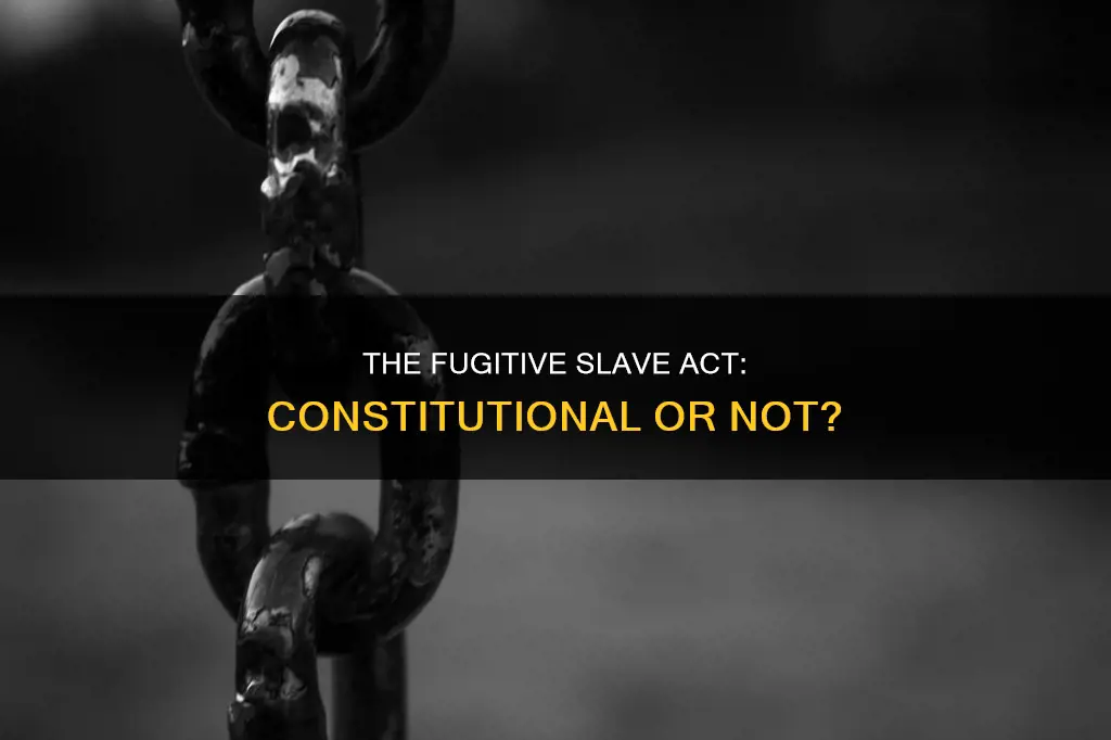 why was the fugitive slave act of 1850 constitutional