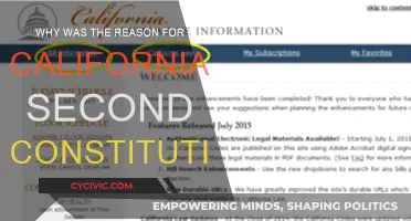 California's Second Constitution: What Was the Reason?