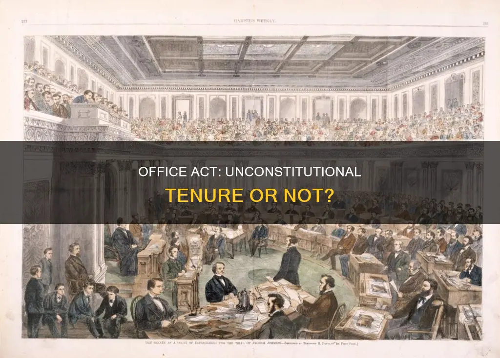 why was the tenure of office act not constitutional
