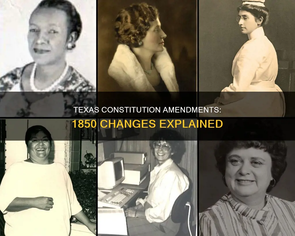 why was the texas constitution amended in 1850
