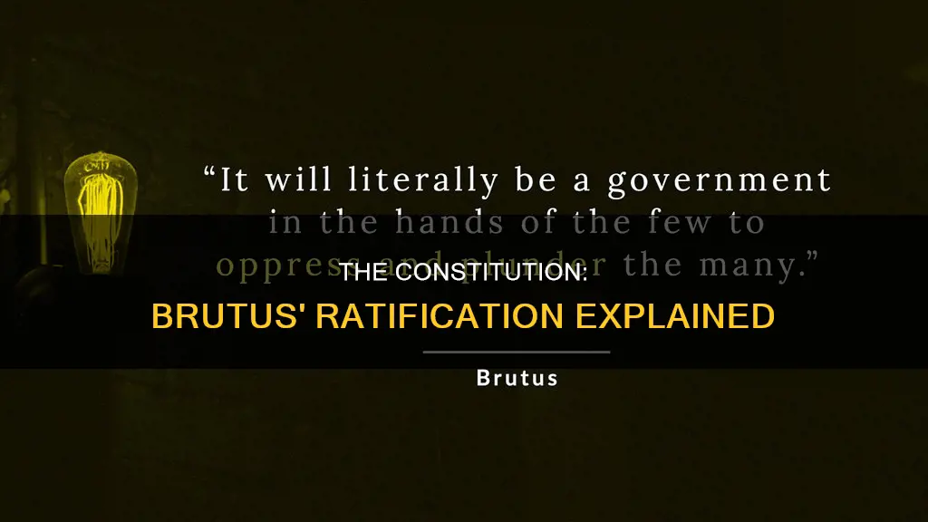 why were brutus ratified the constitution