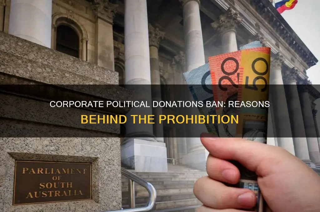 why were contributions from corporations to political parties banned