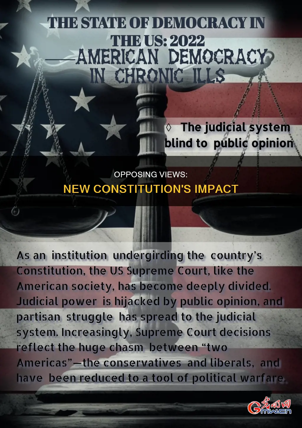 why were opinions divided about the proposed new constitution