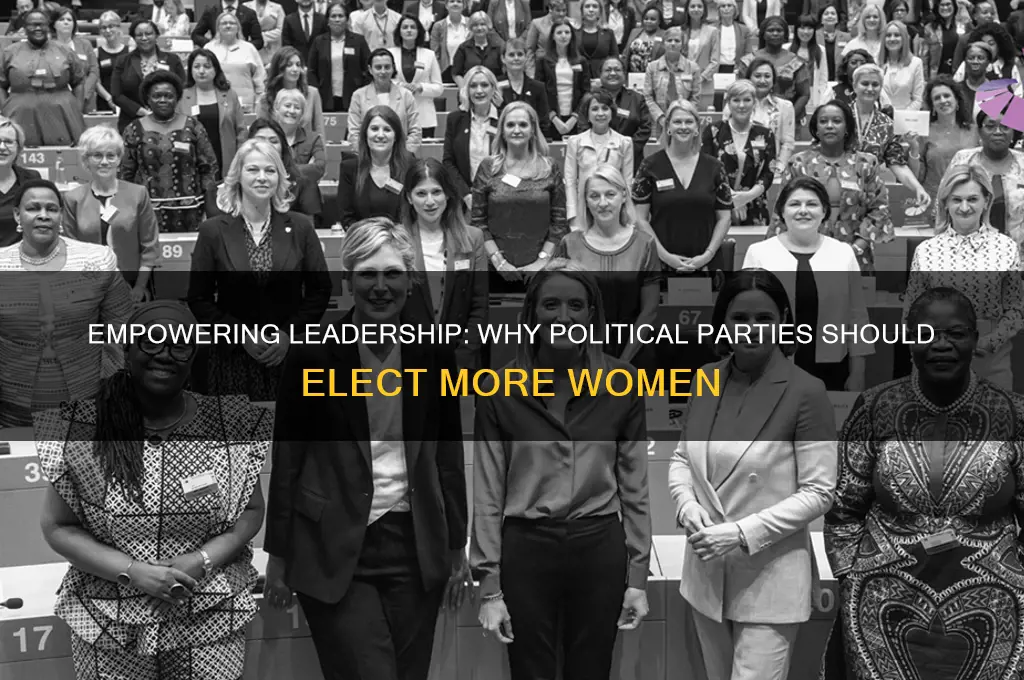 why would political parties elect women