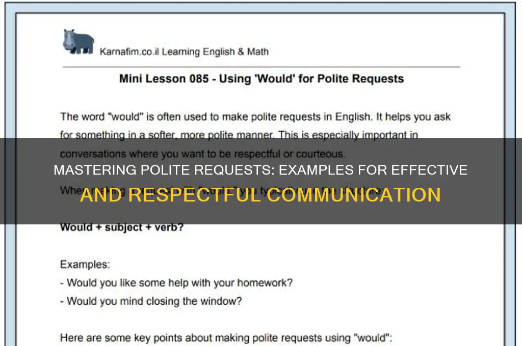 would polite request examples