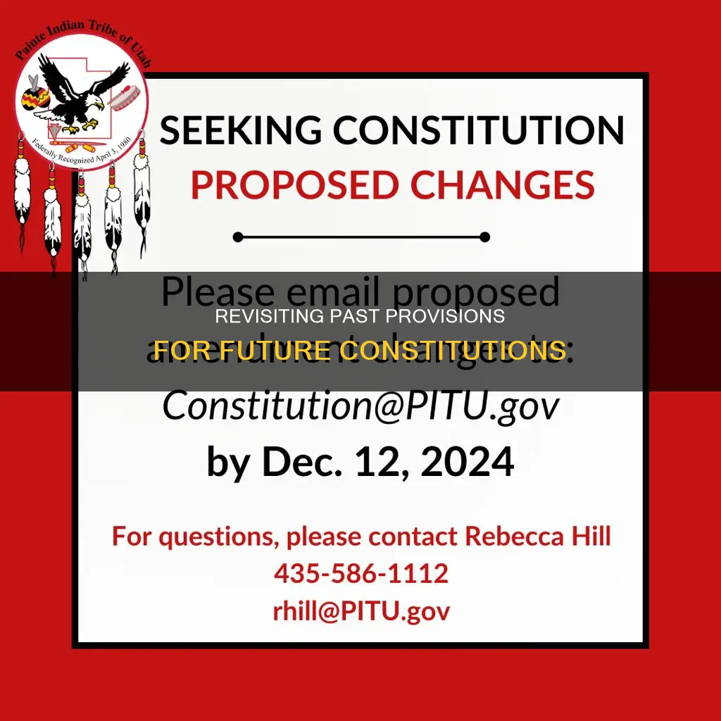 would you include any provisions from a prior constitution