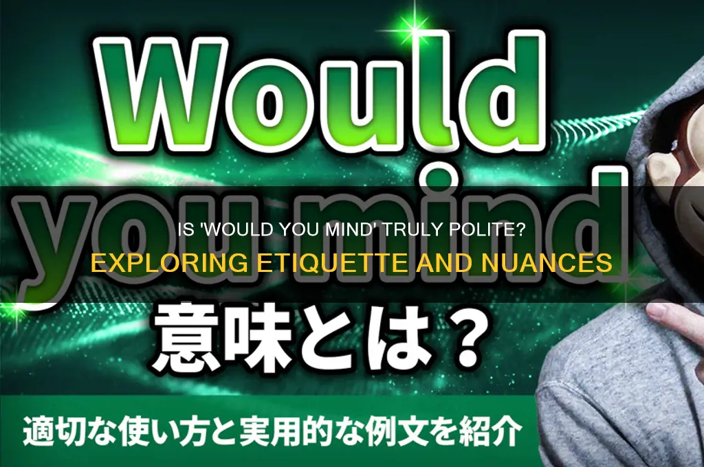 would you mind is polite